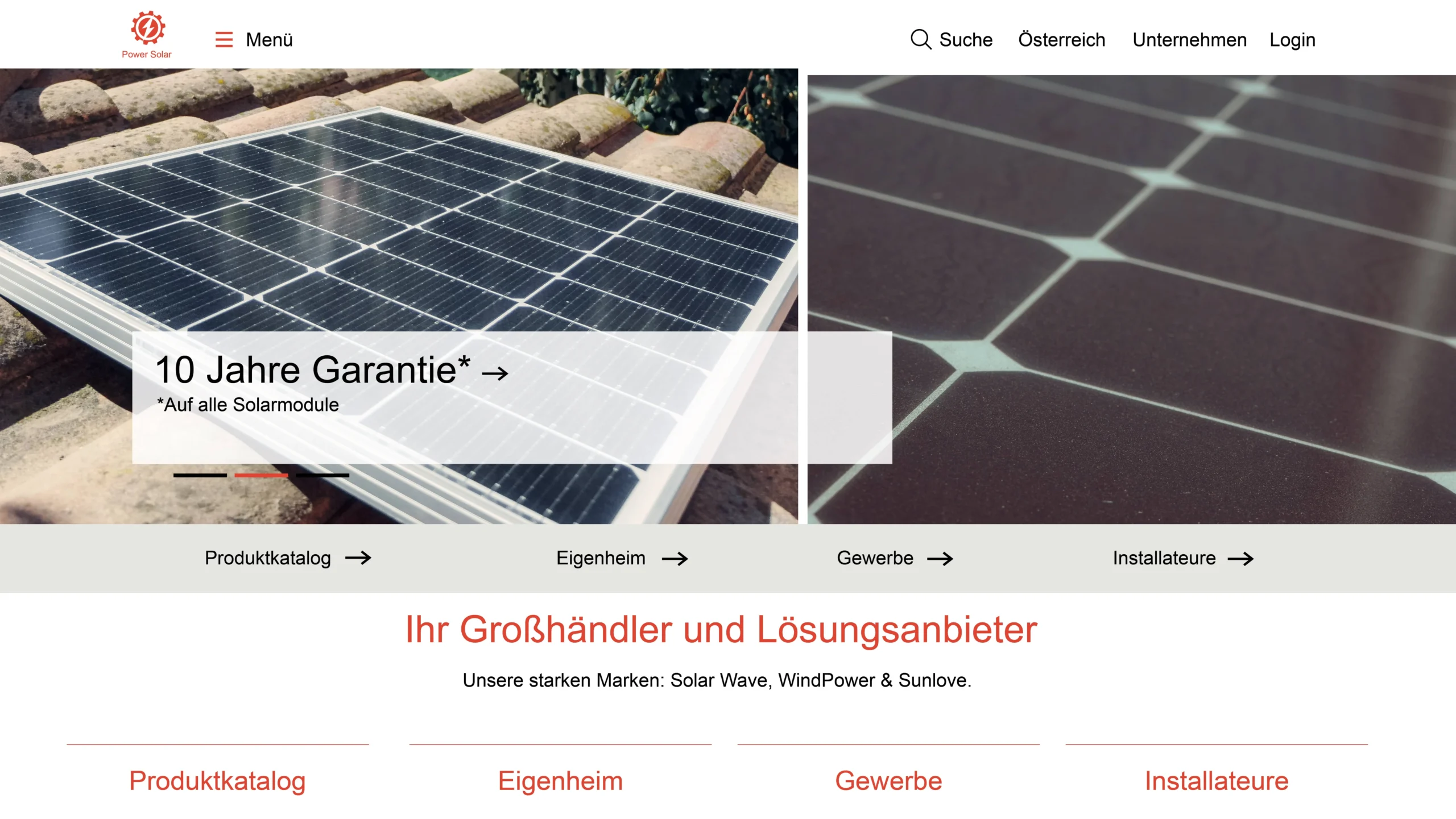 Website Neugestaltung Solar vorher scaled